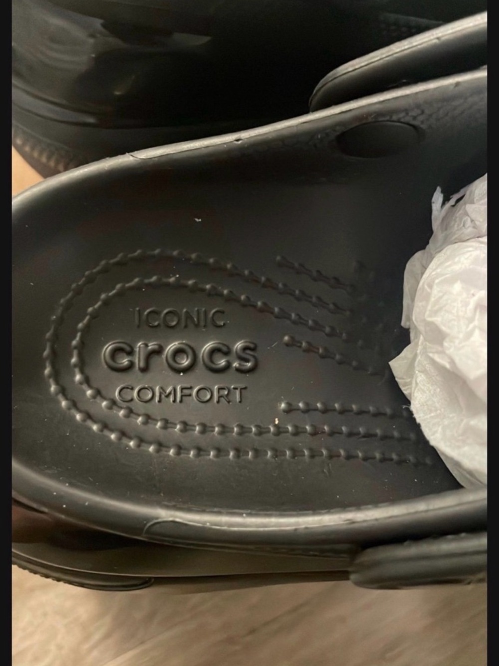 CROCS Black Platform Clog W /8 & M/6 - Picture 6 of 6